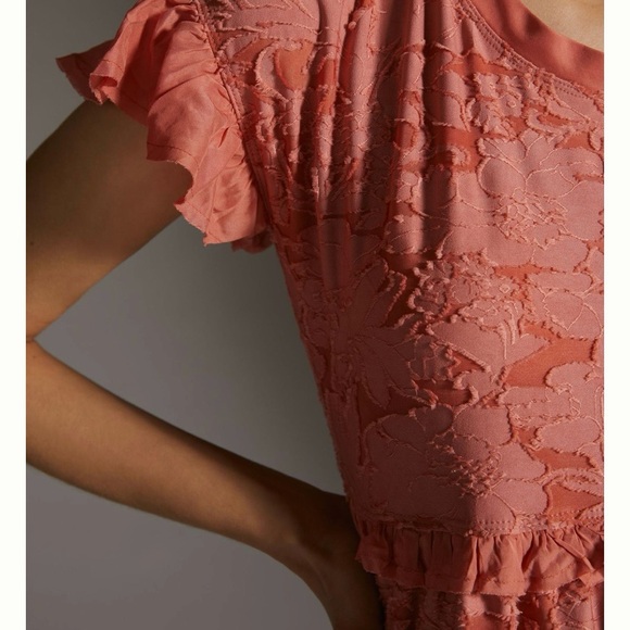 Anthropologie Ruffle Knit Mini Dress Size Small - Picture 10 of 10